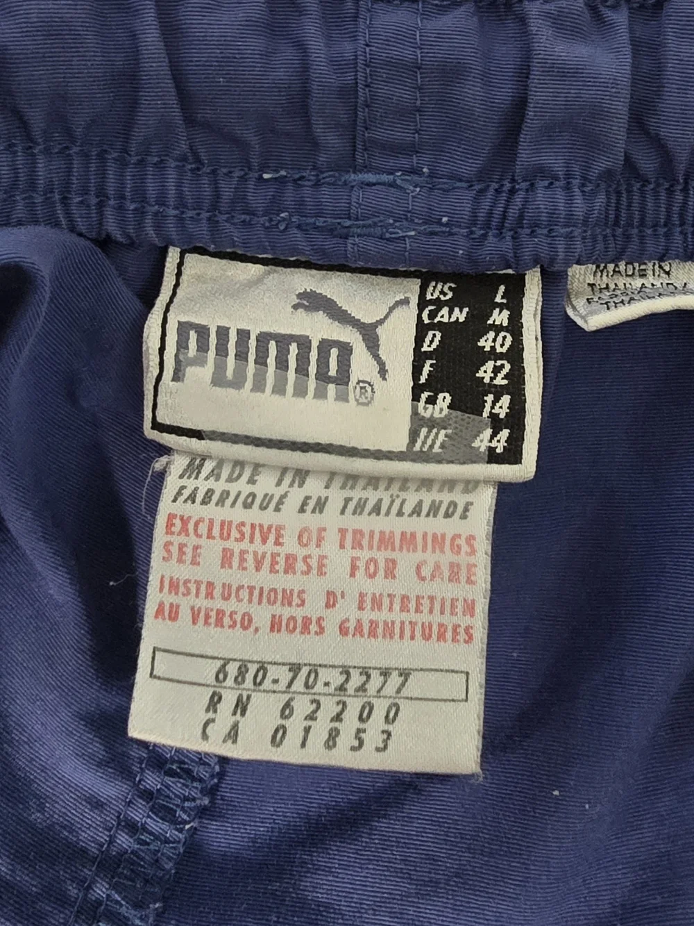 Puma Women's Blue Athletic Shorts with Gray Panels Sz L